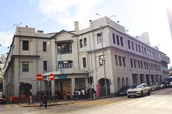 Old Yau Ma Tei Police Station with Edwardian architectural style