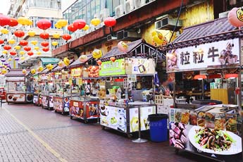 Various Temple Street snack carts