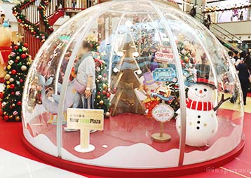 New Town Plaza transparent dome house